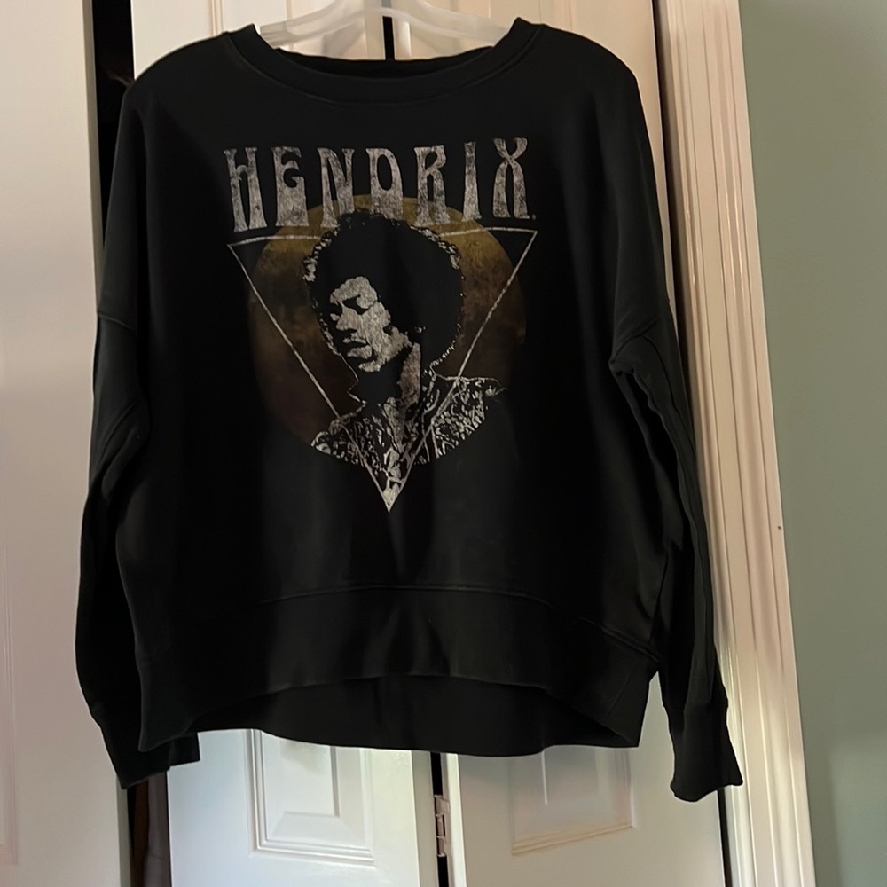 Cotton Jimi Hendrix sweatshirt   Worn look. Faded black size xl